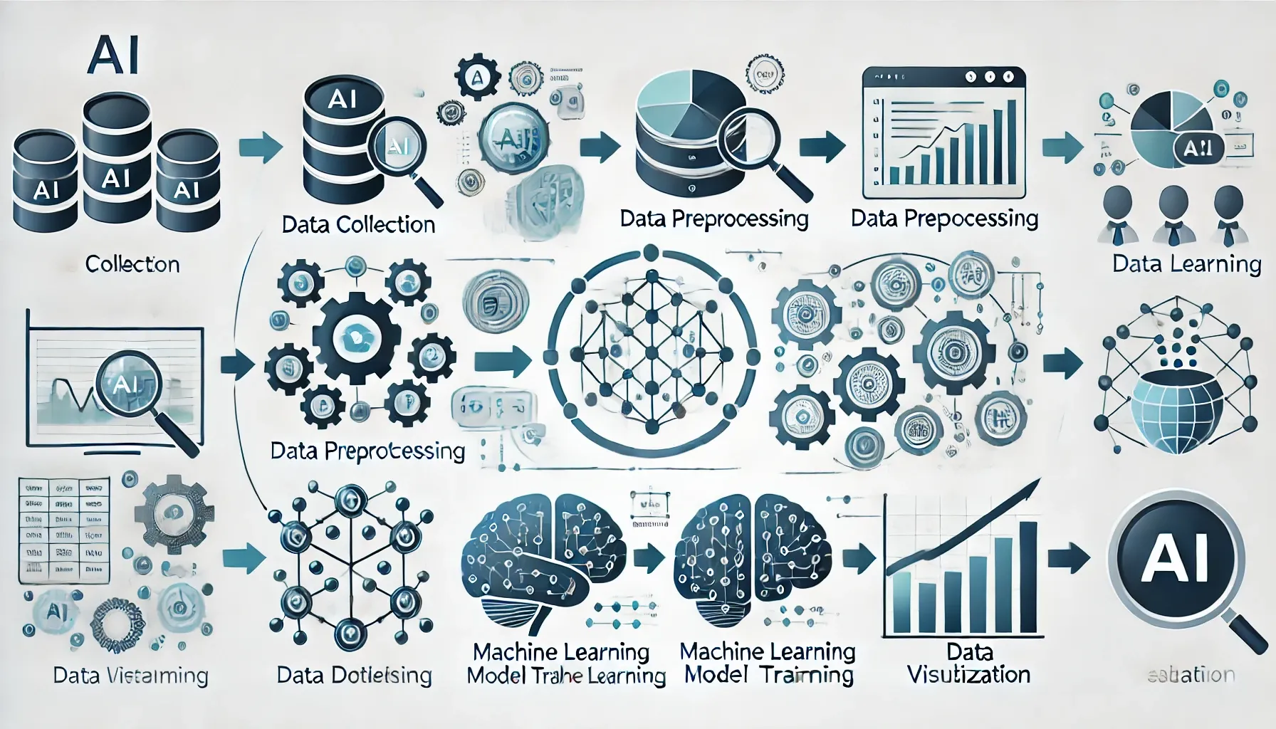 How AI Analyzes Data - The process of analyzing data with AI involves several steps